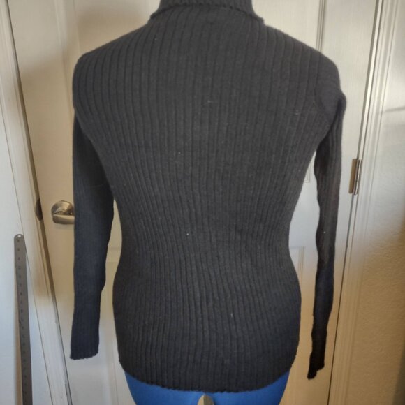 Peruvian Connection Turtleneck Womens L Black Baby Alpaca Bolivia Luxury - Picture 6 of 11